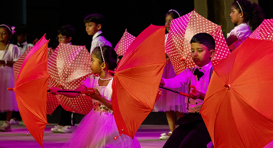Students performing at Cultural Evening