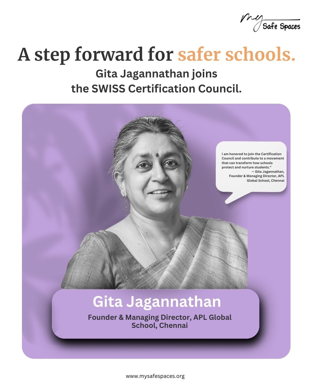 Swiss Certification Council - <br/> My Safe Spaces
